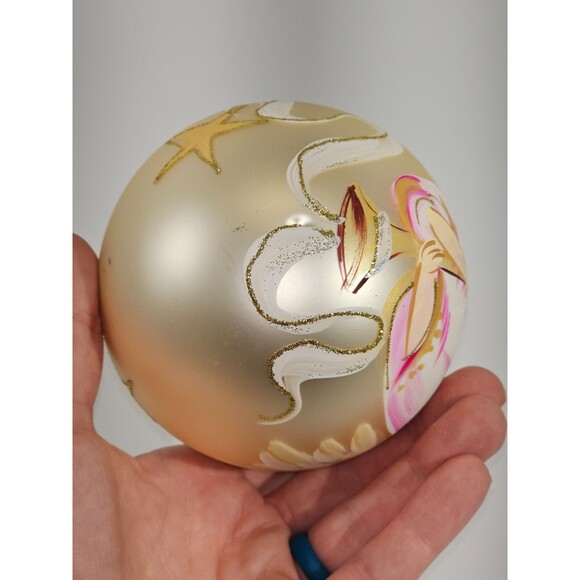 KSD Vintage Italian Blown Glass Christmas Ornament Holiday Decor Ball Angel NEW - Picture 5 of 6